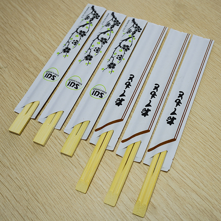 bamboo chopsticks with half paper cover